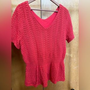 100% Cotton Stunning Woven Pink Top
